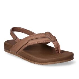 Wonder Nation Toddler Boys Casual Flip Flops - Brown
