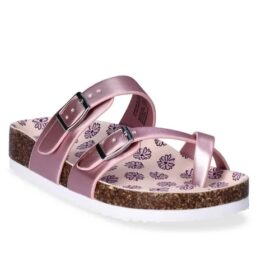 Wonder Nation Girls 2 Buckle Toe Sandal - Pink