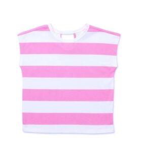 Garanimals Toddler Girls Dolman Short Sleeve Stripe Jersey Tshirt - Pink
