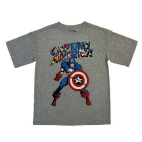 Marvel Comics Boys Captain America Tshirt - Grey