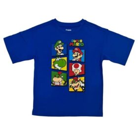 Super Mario Boys Graphic Tshirt - Blue