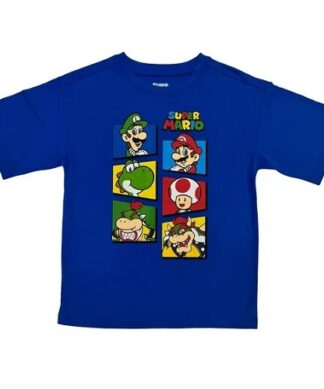 Super Mario Boys Graphic Tshirt - Blue