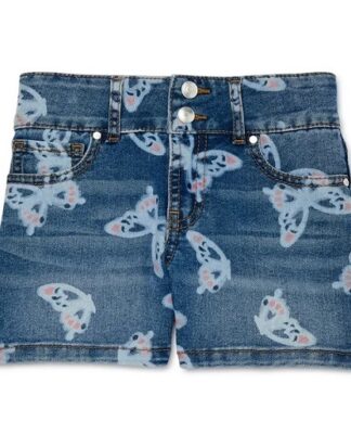 Wonder Nation Girls Butterfly Slouchy Jeans Shorts