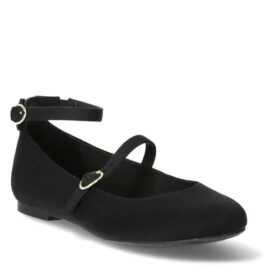 No Boudaries Women's Ankle Strap Mary Jane Flat - Black Shoe