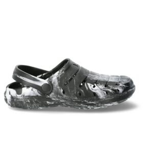 Rugged Shark Women's Clogs With Molded Footbed - Black Freckles