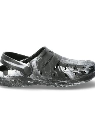 Rugged Shark Women's Clogs With Molded Footbed - Black Freckles