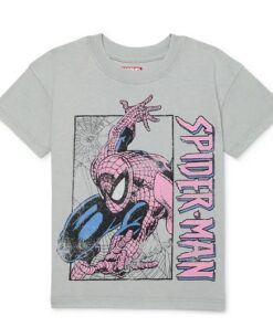 Marvel Spiderman Toddler Boys Graphic Print Short Sleeve Tshirt - Grey