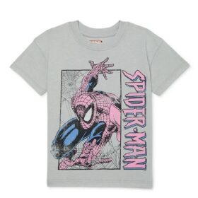 Marvel Spiderman Toddler Boys Graphic Print Short Sleeve Tshirt - Grey