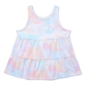 Wonder Nation Girls Swing Tank Top - Tie Dye