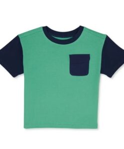 Garanimals Toddler Boys Short Sleeve Colorblock Pocket Tshirt - Green