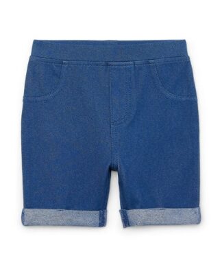 Garanimals Toddler Girls Knit Bermuda Shorts -  Medium Wash Blue