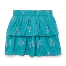 Garnimals Toddler Girls Solid Jesrsey Skort - Green Print