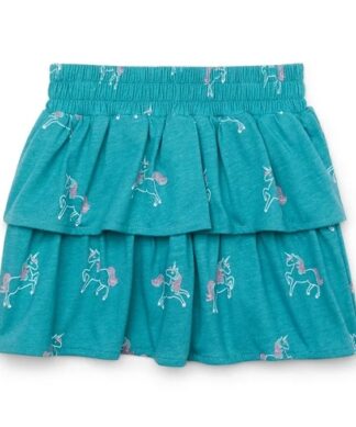 Garnimals Toddler Girls Solid Jesrsey Skort - Green Print