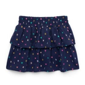 Garanimals Toddler Girls Solid Jersey Skort - Navy Blue Print