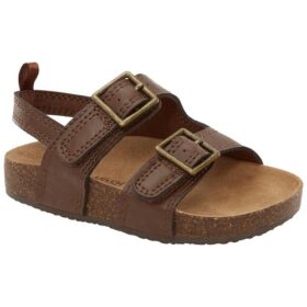 OshKosh Bgosh Boys Toddler Footbed Faux Co Sandals - Brown