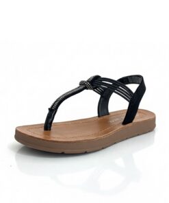 Falls Creek Girls Jfeel Rhinestone Sandals- Black
