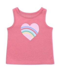 Garanimals Baby Girl Graphic Jersey Tank Top - Pink Hearts