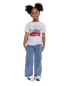 Mattel Barbie  Baby & Toddler Girls Short Sleeve Americana Tshirt - Grey