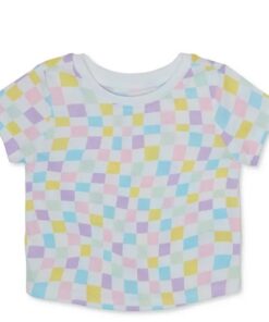 Garanimals Baby Girl Short Sleeve Printed Tshirt - Checkers
