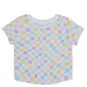 Garanimals Baby Girl Short Sleeve Printed Tshirt - Checkers