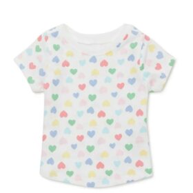 Garanimals Baby Girl Short Sleeve Printed Tshirt - Hearts