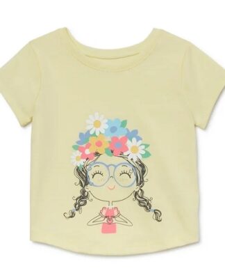 Garanimals Baby Girls Graphic Tee Shirt Short Sleeve - Yellow
