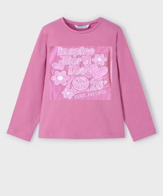Garanimals Baby Girls Long Sleeve More Love Tshirt - Purple