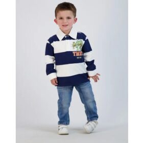 Nickelodeon Teenage Mutant Ninja Turtle Toddler Boys Long Sleeve Rugby Polo Shirt