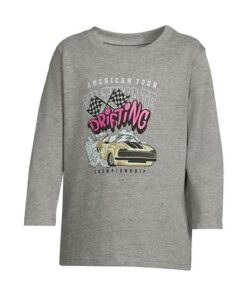 Garanimals Baby & Toddler Boys Long Sleeve Graphic Tshirt - Grey