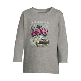 Garanimals Baby & Toddler Boys Long Sleeve Graphic Tshirt - Grey