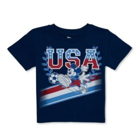 Disney Mickey Mouse Toddler Boys Short Sleeve American Tshirt
