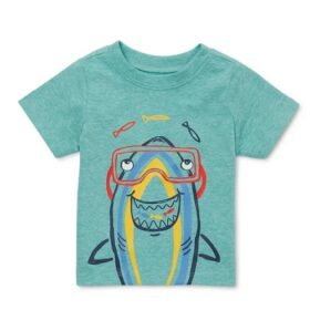 Garanimals Baby Boys Short Sleeve Graphic Tshirt - Shark