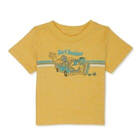 Garanimals Baby Boys Short Sleeve Graphic Tshirt -  Yellow Surf Buddies