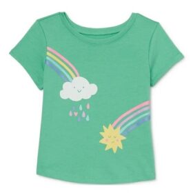 Garanimals Baby Girls Graphic Short Sleeve Tshirt - Green