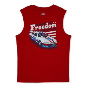 Wonder Nation Boys Graphic Americana Muscle Tank - Red