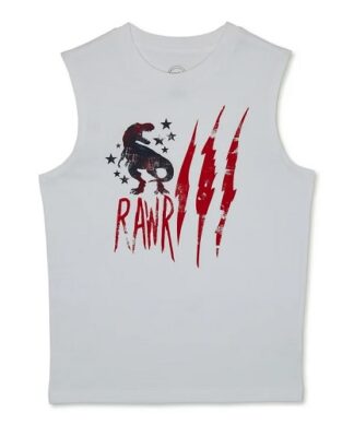 Wonder Nation Boys Graphic Americana Muscle Tank - White