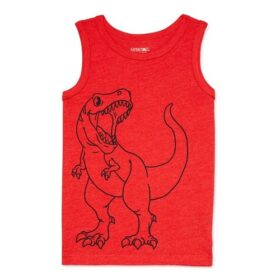 Garanimals Toddler Boys Graphic Tank Top - Red Dino