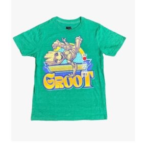 Marvel Groot Boys Graphic Short Sleeve Tshirt - Green
