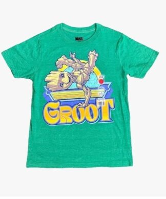 Marvel Groot Boys Graphic Short Sleeve Tshirt - Green