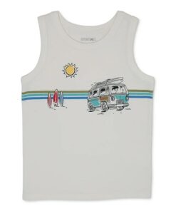 Garanimals Toddler Boys Graphic Tank Top - Milk Foam Bus