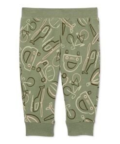 Garanimals Baby Boys Jersey Joggers  - Green Sea Print