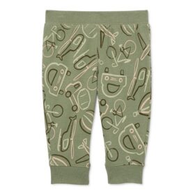 Garanimals Baby Boys Jersey Joggers  - Green Sea Print
