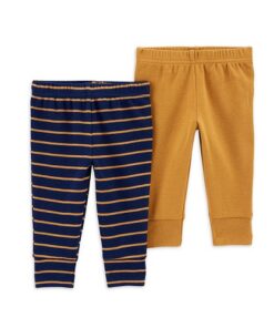 Carter's Child Of Mine Baby Boys Bob Pants - 2 Pack Navy Blue & Brown