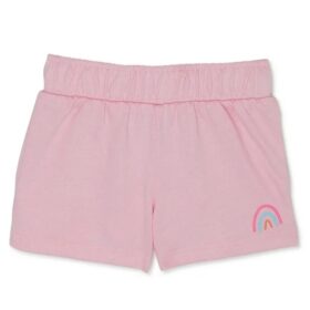 Garanimals Baby Girl Print Jesrsey Shorts - Pink Rainbow