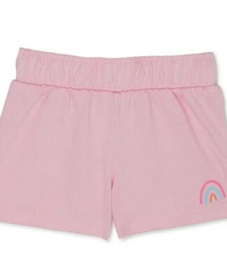 Garanimals Baby Girl Print Jesrsey Shorts - Pink Rainbow