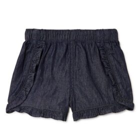 Garanimals Baby Girl Ruffles Chambray Shorts - Dark Blue