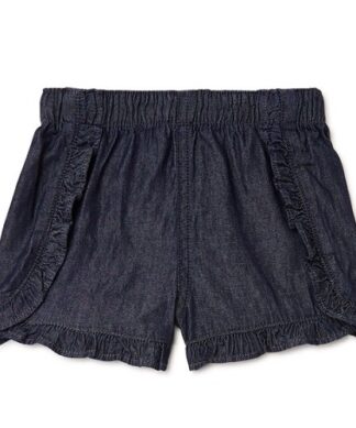 Garanimals Baby Girl Ruffles Chambray Shorts - Dark Blue