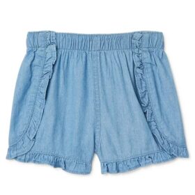 Garanimals Baby Girl Ruffles Chambray Shorts - Light Blue