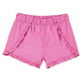 Garanimals Baby Girl Ruffles Chambray Shorts - Pink
