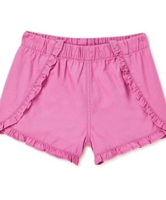 Garanimals Baby Girl Ruffles Chambray Shorts - Pink